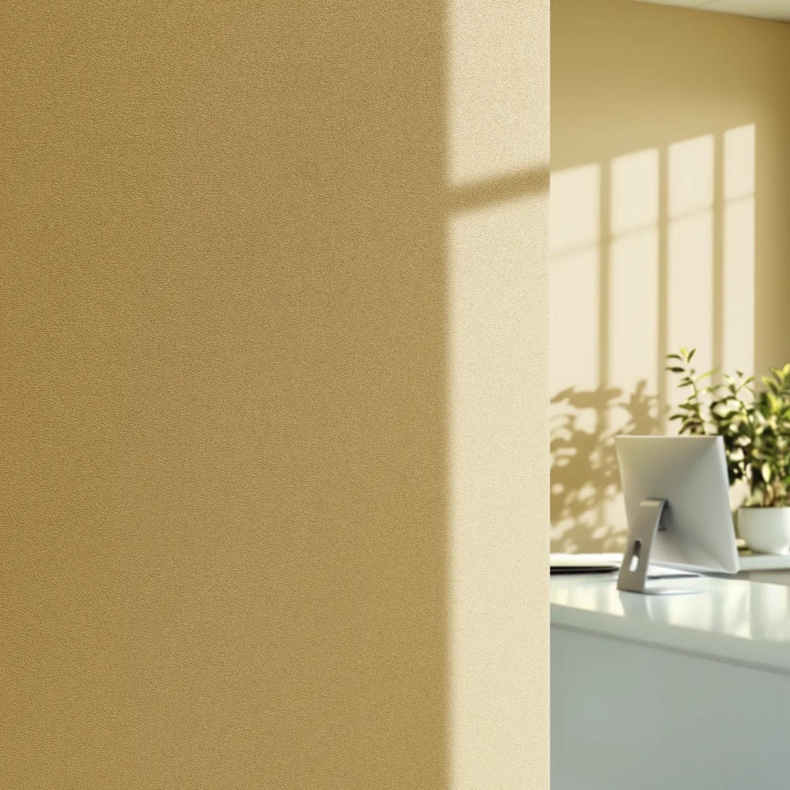 Vescom Colour Choice vinyl wallcovering exposed to daylight demonstrating durability in care environment