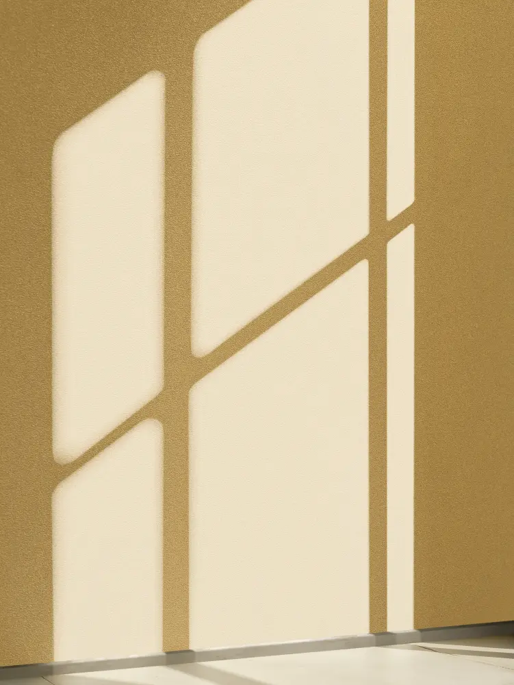Vescom Colour Choice vinyl wallcovering exposed to sunlight demonstrating colourfastness to light