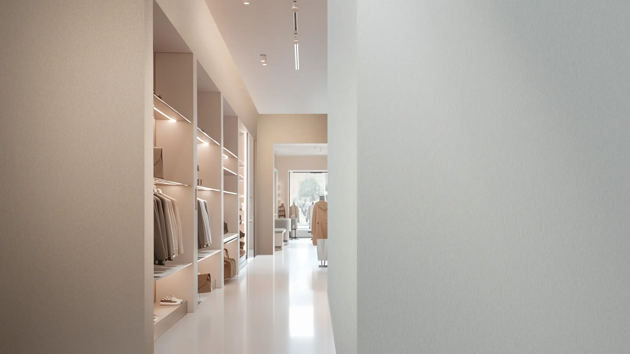 Vescom Stellar wallcovering used as a luminous interior surface with a restrained metallic finish.